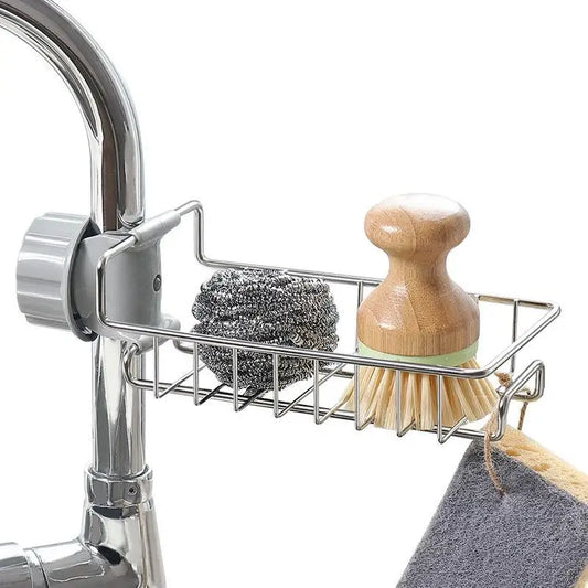 Stainless Steel Kitchen Sink Drain Rack & Organizer